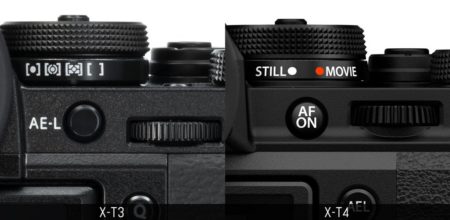 Fuji-xt3-vs-xt4 кнопки
