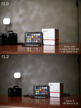 ef 50mm f1.2l viltrox ef-eos m2 на canon m50 vs canon 50