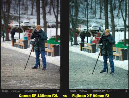 canon ef 135mm f2l vs fujinon xf 90mm f2